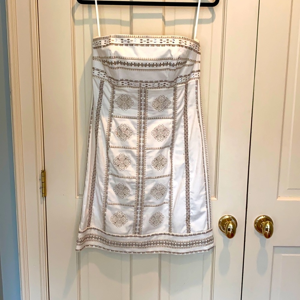 White strapless dress from WHBM
